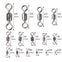 Hengjia 50pcs/lot Fishing Swivel Connector